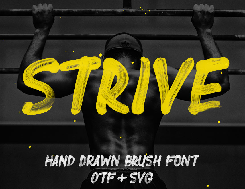 Strive - Free SVG Brush Font