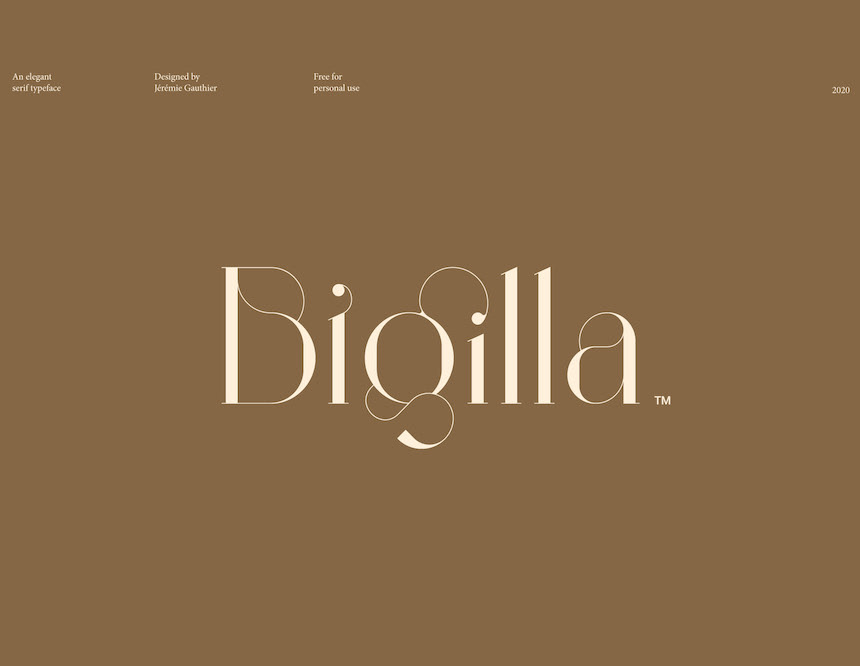 Bigila - Free Elegant Display Serif Font