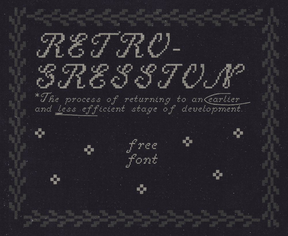 Retrogression - Free Cross Stitch Font