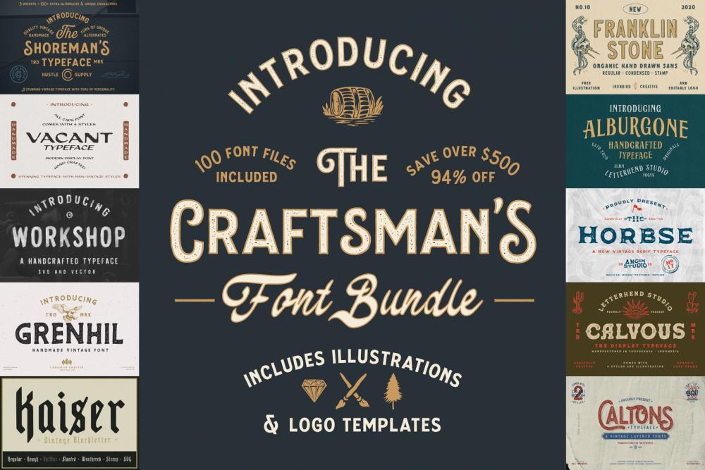 The Craftsman's Font Bundle