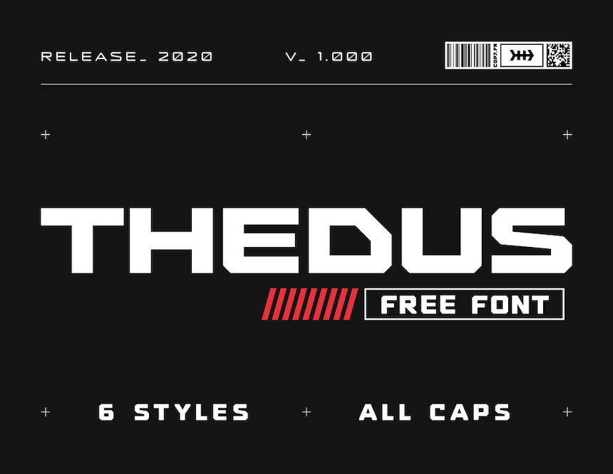 Thedus - Free Sci-Fi Display Font