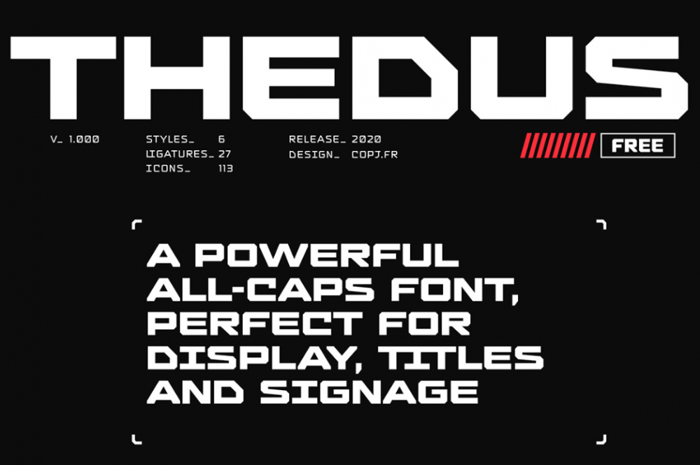 Thedus - Fre ee Font