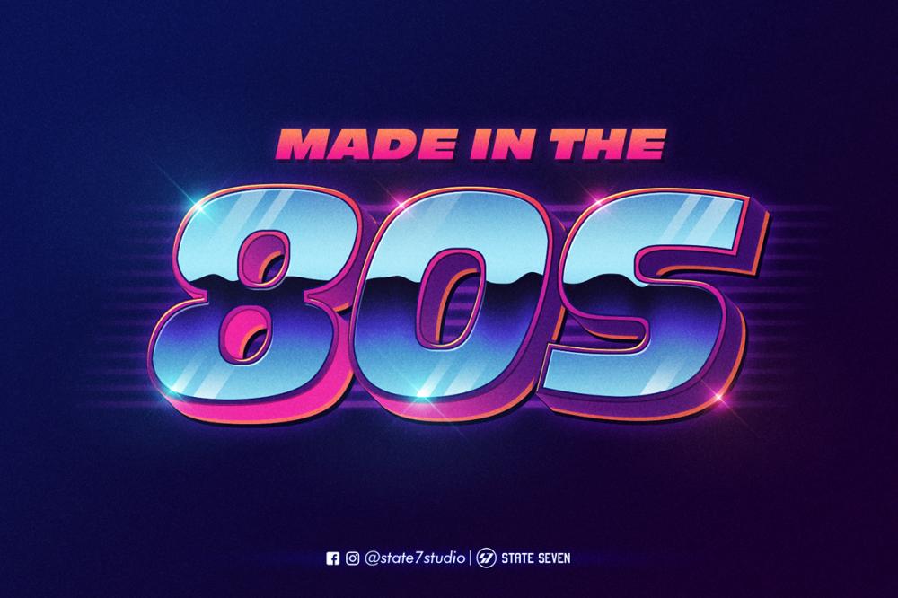 Free 80's Text Effect