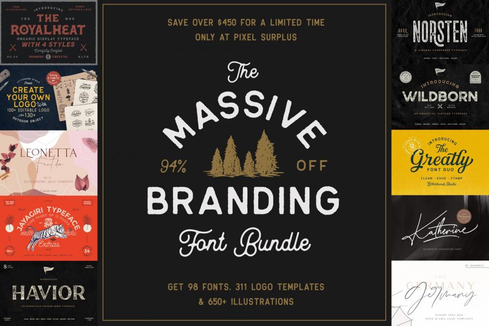 The Massive Branding Font Bundle