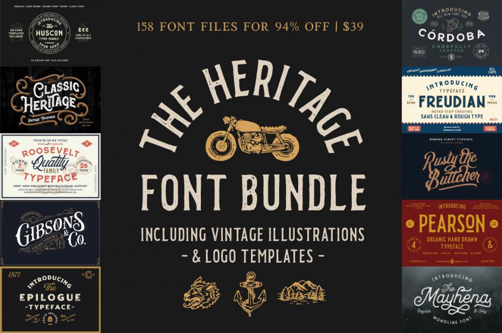 The Heritage Font Bundle