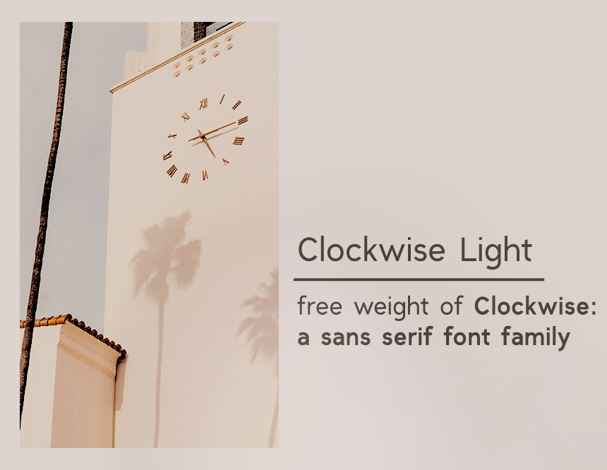 Clockwise Light Free Font