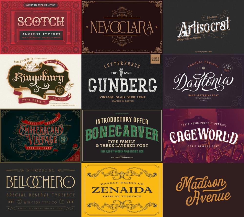 The Traditional Font Bundle