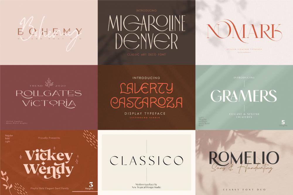 The Elegant Font Collection