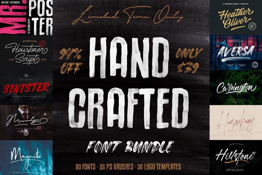 The Handcrafted Font Bundle