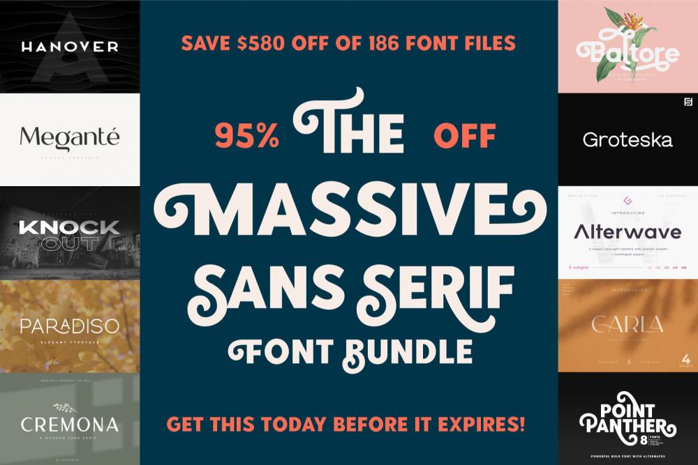 The Massive Sans Serif Font Bundle