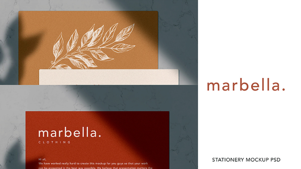 Marbella - Free Stationery Mockups