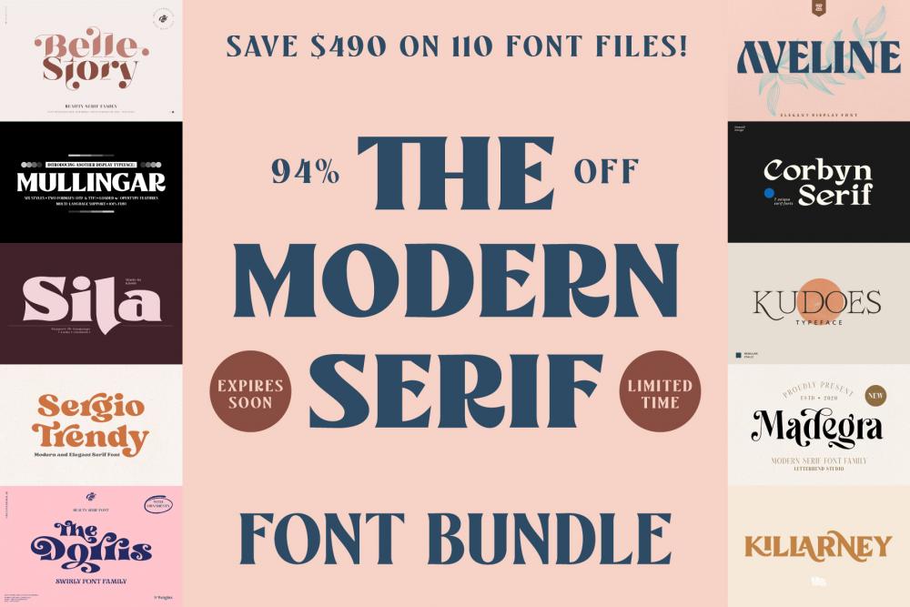 The Modern Serif Font Bundle