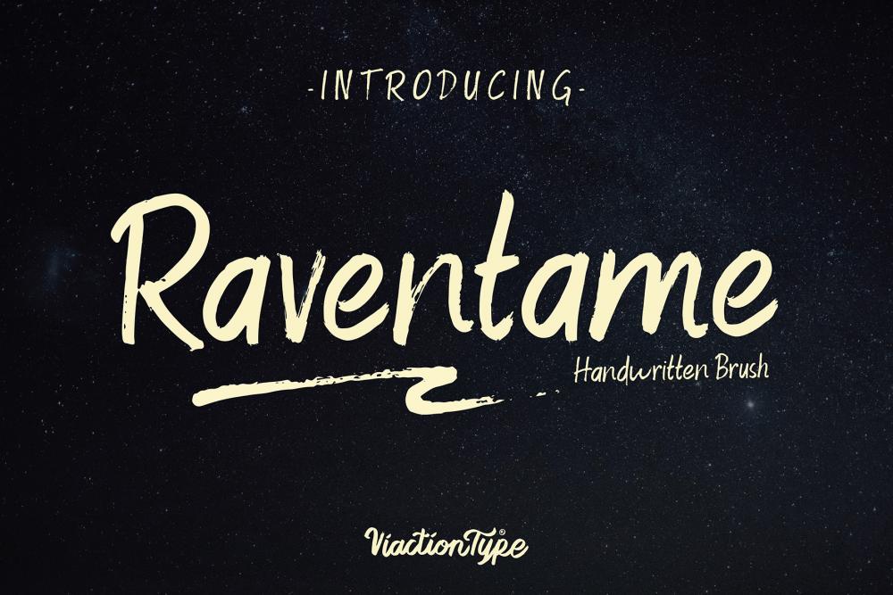 Raventame - Free Brush Font