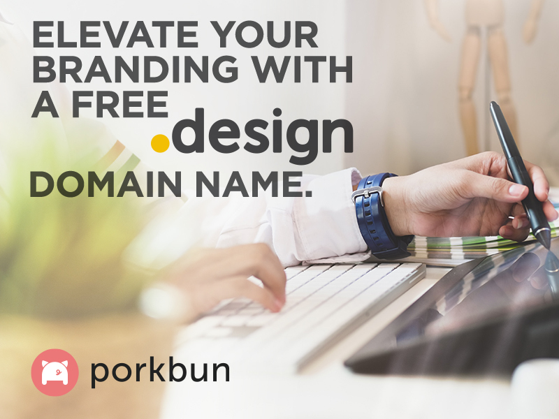 Get your free .design domain name
