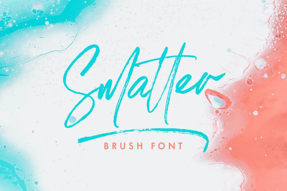 Smatter Free Brush Script
