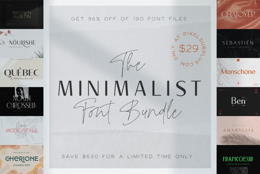 The Minimalist Font Bundle